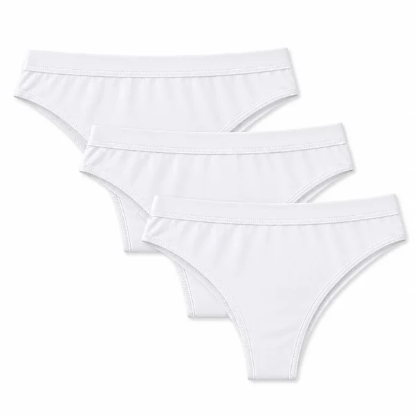 Cuecas de Algodão para Mulher Pack 3 – Branco