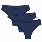 cuecas de Algodão para Mulher Pack 3 Azul Marinho
