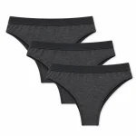 Cuecas de Algodão para Mulher Pack 3 – Cinzento-Mesclado