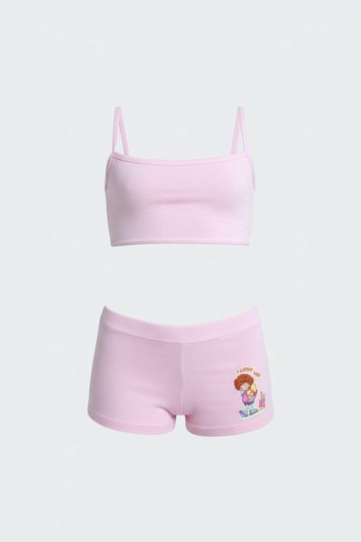 Conjunto de Boxers com Top de Menina em Algodão Pack de 3