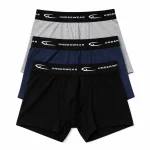 Pack 3 boxers homem preto, cinzento e azul-marinho Gonçalo Underwear