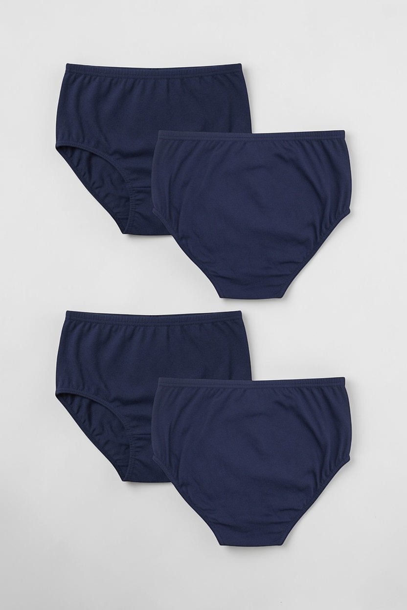 Cuecas Algodão para Mulher pack 24unidades azul marinho