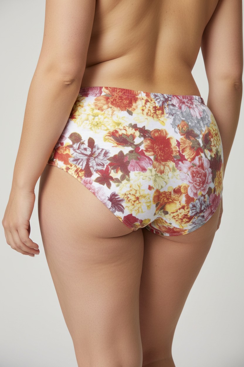 Cuecas Algodão para Mulher costas