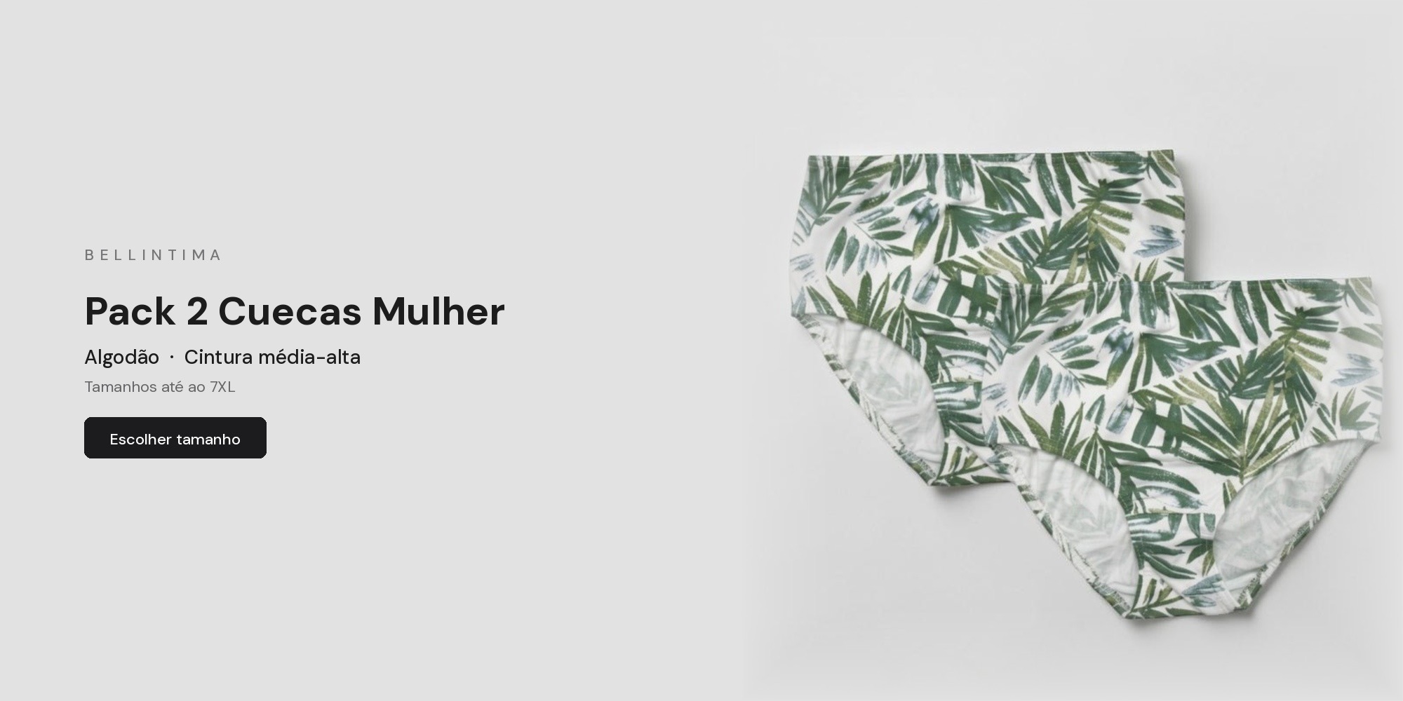 pack 2 cuecas de mulher cintura media alta